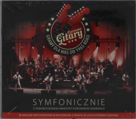 Aufschrift: "GRAMY DLA WAS OD 1965 ROKU", "SyMFONICZNIE", "Z TOWARZYSZENIEM ORKIESTRY", mit Musikern auf Bühne.