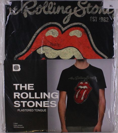 The Rolling Stones: Plastered Tongue (Gr.XL), T-Shirt