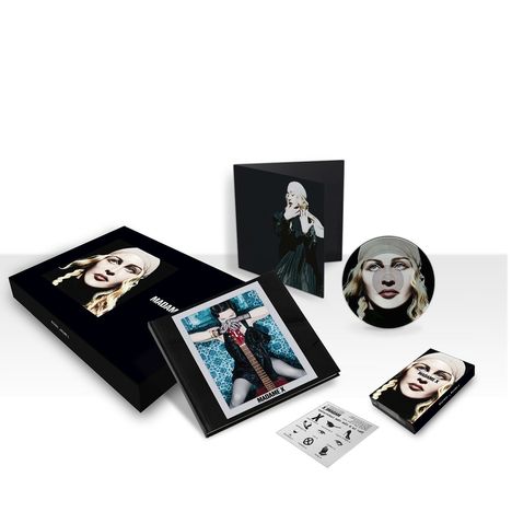 Madonna: Madame X (Limited-Deluxe-Box-Set), 2 CDs, 1 MC, 1 Single 7" und 1 Merchandise