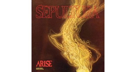 SEPULTURA und ARISE in roter Schrift. Illustration eines organisch aussehenden, tentakelartigen Gebildes.