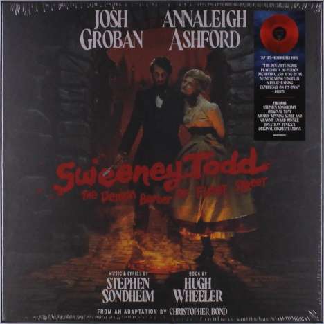 Groban, Josh / Ashford, Annaleigh / Sondheim, Stephen: Musical: Sweeney Todd: The Demon Barber Of Fleet Street (Revenge Red Vinyl), 3 LPs