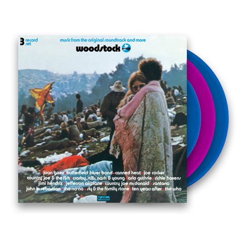 Woodstock - Music From The Original Soundtrack And More (Limited Edition) (Blue + Pink Vinyl), 3 LPs