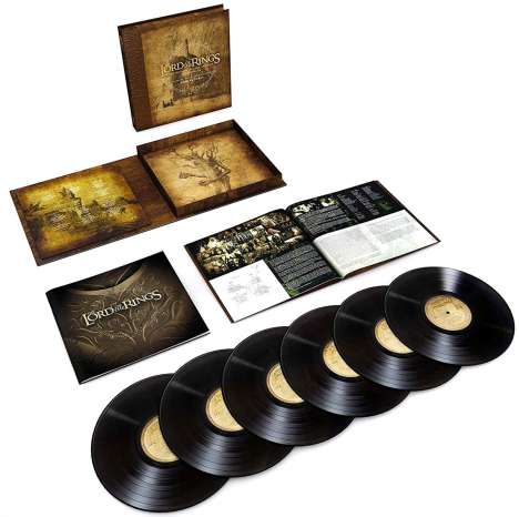 Filmmusik: The Lord Of The Rings: The Motion Picture Trilogy Soundtrack (180g) (Deluxe Collector's Box Set), 6 LPs