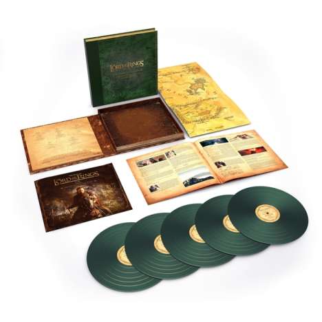 Filmmusik: The Lord Of The Rings: Return Of The King  (180g) (Deluxe-Box-Set) (Limited-Numbered-Edition) (Green Vinyl), 6 LPs