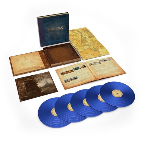 Filmmusik: The Lord Of The Rings: The Two Towers - The Complete Recordings (180g) (Limited Numbered Edition) (Blue Vinyl), 5 LPs