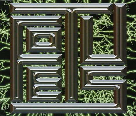 Das Bild zeigt metallische 3D-Textschrift auf einem Hintergrund aus leuchtend grünen, verzweigten Linien.