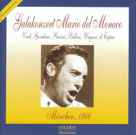 Mario del Monaco - Galakonzert München 01.10.1966, CD