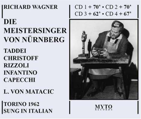 Richard Wagner (1813-1883): Die Meistersinger von Nürnberg (in ital.Spr.), 4 CDs