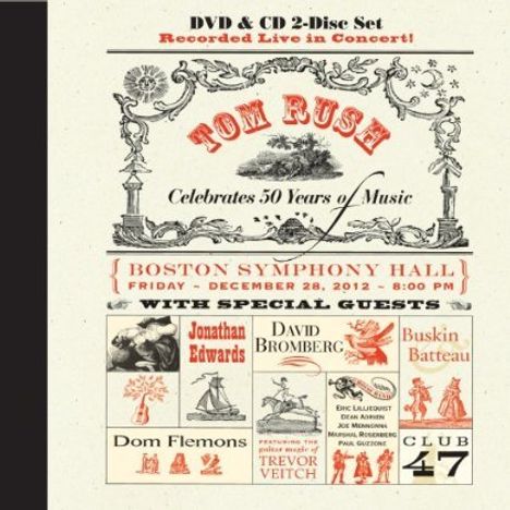 Tom Rush: Celebrates 50 Years Of Music (Live) (CD + DVD), 1 CD und 1 DVD