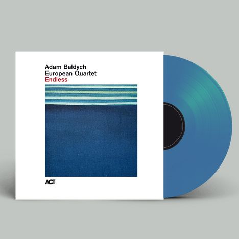 Text: "Adam Bałdych European Quartet Endless". Ein Albumcover mit schlichter Kunst in Blau- und Grüntönen.