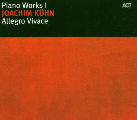 Joachim Kühn (geb. 1944): Allegro Vivace - Piano Works I, CD