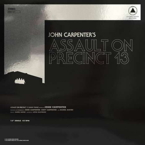 John Carpenter (geb. 1948): Assault On Precinct 13/The Fog (Limited-Edition) (Picture Disc), Single 12"
