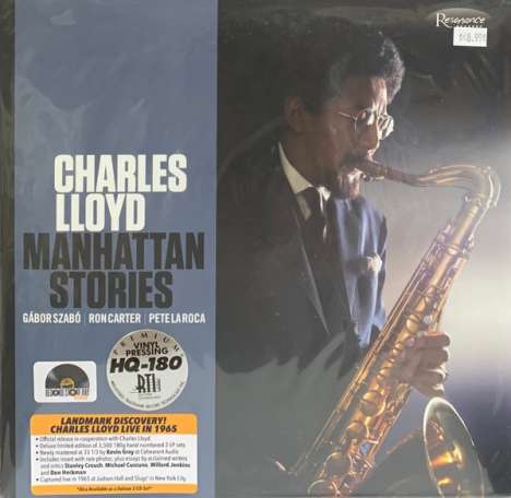 Charles Lloyd (geb. 1938): Manhattan Stories (remastered) (180g) (Limited Numbered Deluxe Edition), 2 LPs