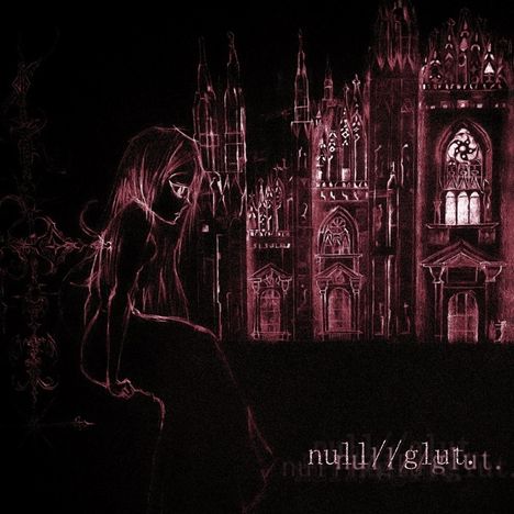 null//glut. Dunkle Illustration einer gotischen Kathedrale, davor sitzt eine nachdenkliche Figur.