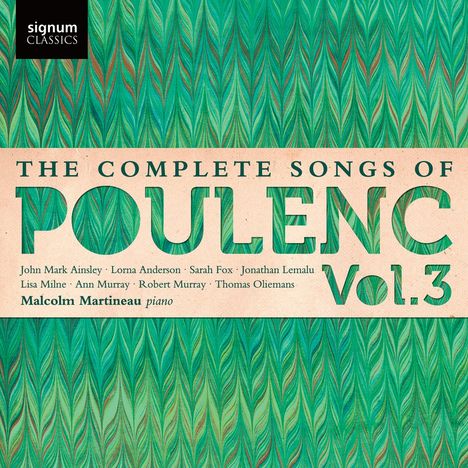Francis Poulenc (1899-1963): Sämtliche Lieder Vol.3, CD