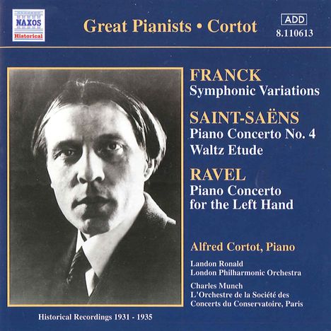 Alfred Cortot spielt französische Klavierkonzerte, CD