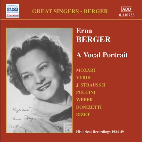 Erna Berger - A Vocal Portrait, CD