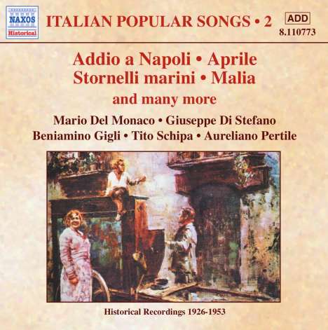 Italian Popular Songs Vol.2, CD