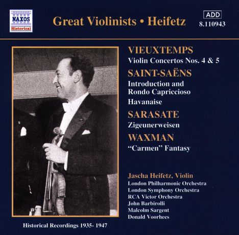 Heifetz spielt Violinkonzerte, CD