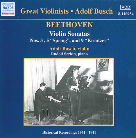 Ludwig van Beethoven (1770-1827): Violinsonaten Nr.3,5,9, CD