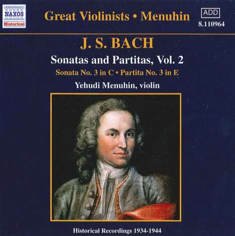Johann Sebastian Bach (1685-1750): Sonaten &amp; Partiten für Violine BWV 1005 &amp; 1006, CD