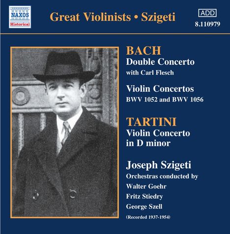 Joseph Szigeti spielt Violinkonzerte, CD