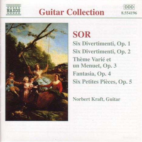 Fernando Sor (1778-1839): Divertimenti opp.1 &amp; 2, CD
