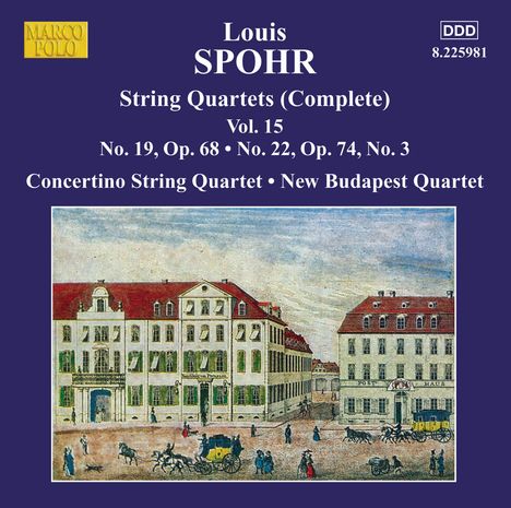 Louis Spohr (1784-1859): Streichquartette Vol.15, CD