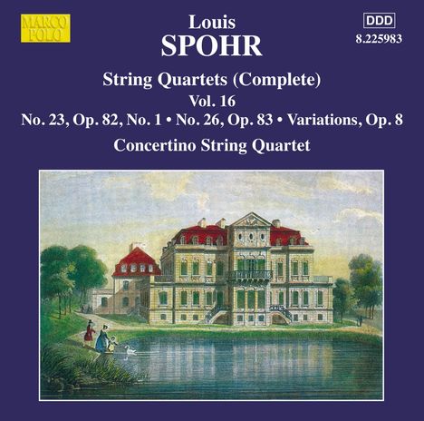 Louis Spohr (1784-1859): Streichquartette Vol.16, CD