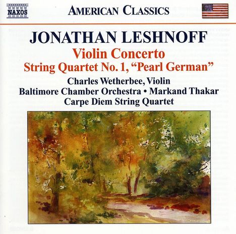 Jonathan Leshnoff (geb. 1973): Violinkonzert, CD