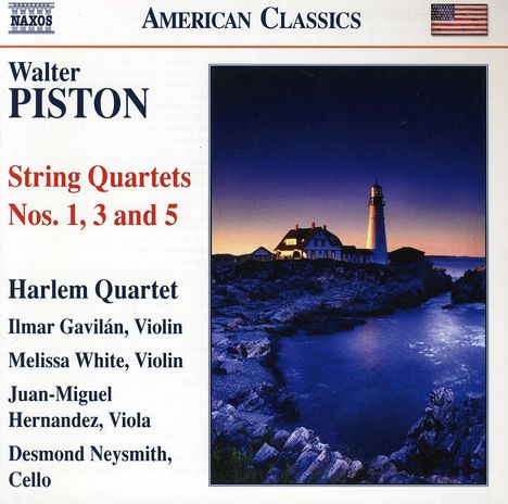Walter Piston (1894-1976): Streichquartette Nr.1,3,5, CD