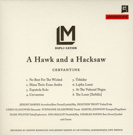 A Hawk And A Hacksaw: Cervantine, CD