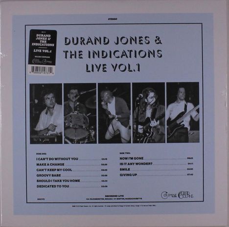 Durand Jones &amp; The Indications: Durand Jones &amp; The Indications Vol. 1, LP