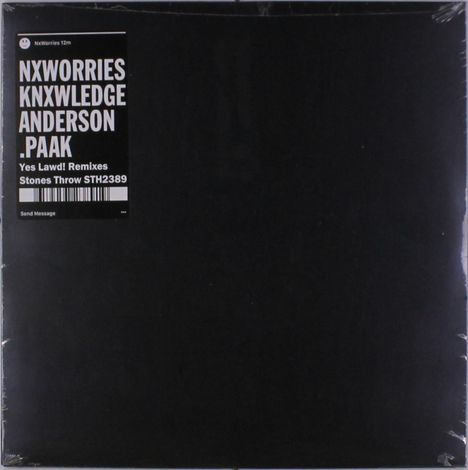 NxWorries (Anderson .Paak &amp; Knxwledge): Yes Lawd! Remixes, LP