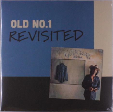 "OLD NO.1 REVISITED" steht in großen Buchstaben auf einem zweifarbigen Hintergrund, daneben ein Mann mit Hut.