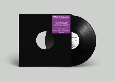 Vinyl-Platte mit schwarzer Hülle. Lila Textfeld preist die Zusammenarbeit von Ripperton und Joy Frempong.