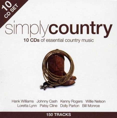 Simply Country (10 CDs Of Essential Country Music) (2012), 10 CDs