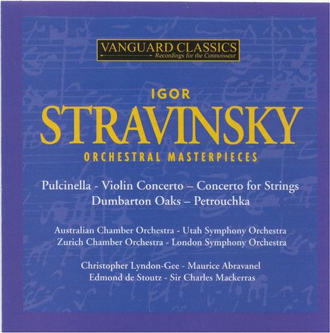 Igor Strawinsky (1882-1971): Orchestral Masterpieces, CD