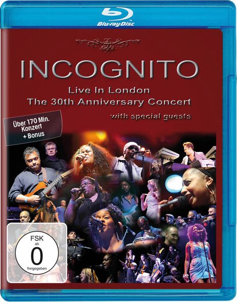 Incognito: Live In London: The 30th Anniversary Concert 2009, Blu-ray Disc