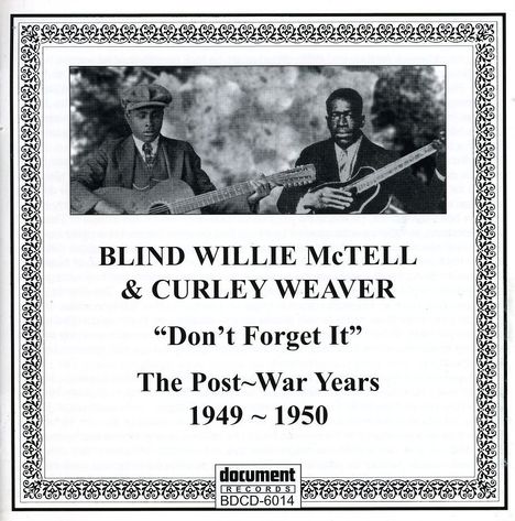 Blind Willie McTell: Postwar Recordings, CD