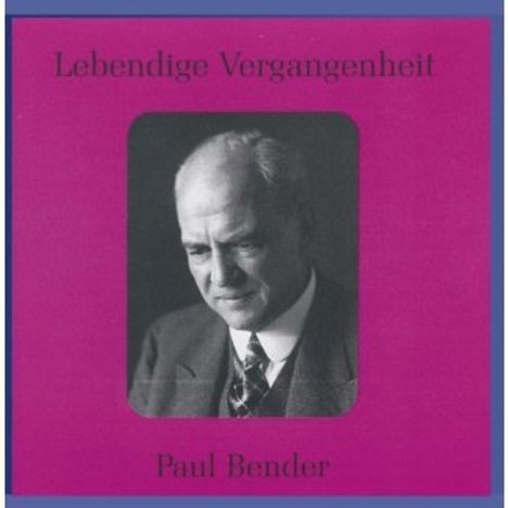 Paul Bender singt Arien und Lieder, CD