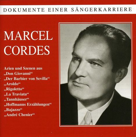 Marcel Cordes singt Arien, CD