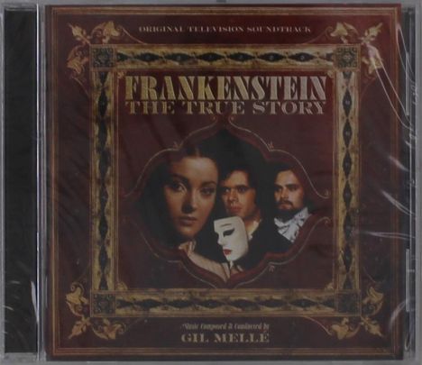 „FRANKENSTEIN THE TRUE STORY”, Original Television Soundtrack, Komponist: Gil Melle. Drei Gesichter, eine Maske.