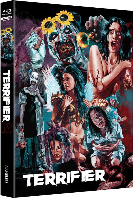 Terrifier 2 (Ultra HD Blu-ray &amp; Blu-ray im Mediabook), 1 Ultra HD Blu-ray und 1 Blu-ray Disc