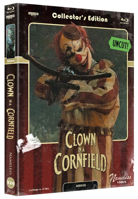 Clown in a Cornfield (Ultra HD Blu-ray & Blu-ray im Mediabook), 1 Ultra HD Blu-ray und 1 Blu-ray Disc