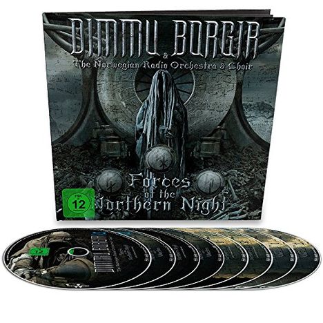 Dimmu Borgir: Forces Of The Northern Night: Live Oslo 2011 &amp; Wacken 2012 (Limited Earbook Edition), 2 Blu-ray Discs, 2 DVDs und 4 CDs