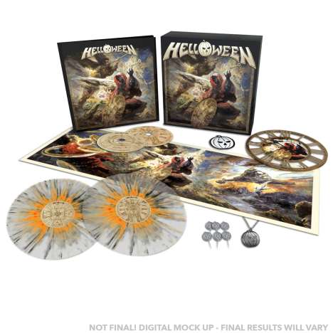 Helloween: Helloween (Limited Edition Earbook Boxset) (Transparent/Orange Splatter Vinyl), 2 LPs und 2 CDs