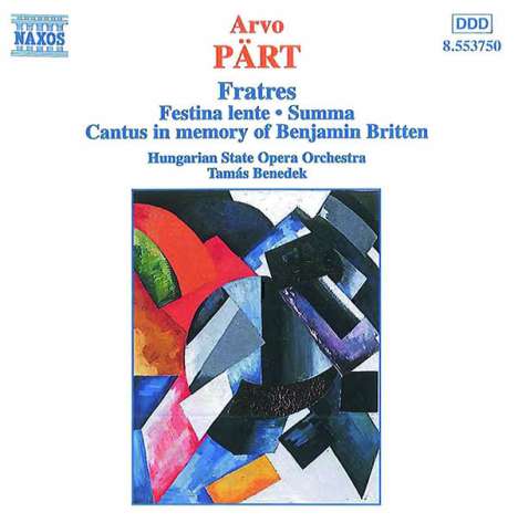 Arvo Pärt (geb. 1935): Fratres (in 7 Versionen), CD