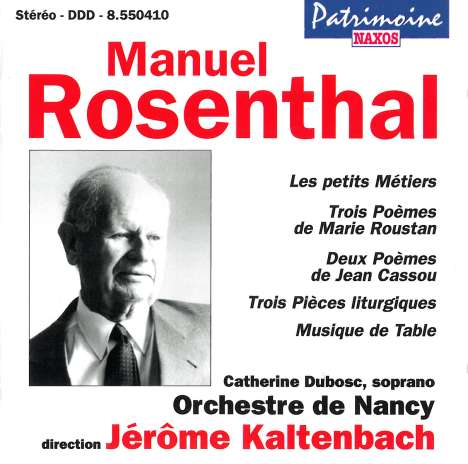 Manuel Rosenthal (1904-1994): Musique de Table, CD
