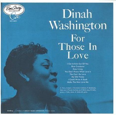 Dinah Washington (1924-1963): For Those In Love, CD